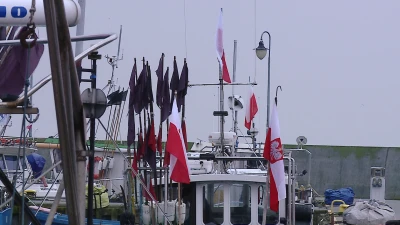 Protest rybaków w Kuźnicy