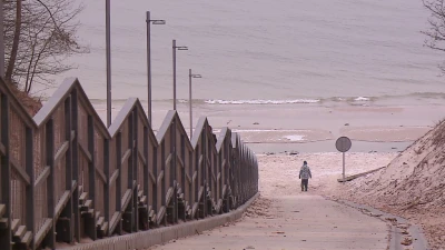 Półwysep Helski: Zniszczone po sztormach plaże - 2.02.2017 fot. TTM