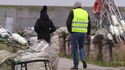 Protest rybaków w Kuźnicy
