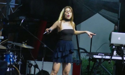 Monika Lewczuk na Światowym Zjeżdzie Kaszubów Rumia 2017 fot. Leszek Spigarski