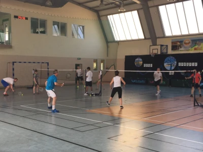 Finał Rodzinnego Turnieju Badmintona w grze podwójnej w Helu