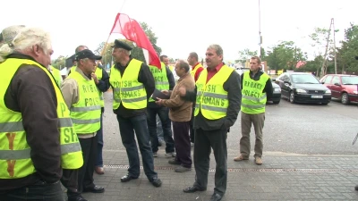 Protest rybaków w Krokowej