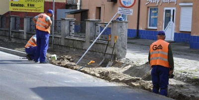 Remont chodnika ulicy Kościuszki w Wejherowie - fot. Leszek Spigarski