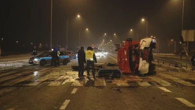 Wypadek samochodu osobowego z samochodem pożarniczym