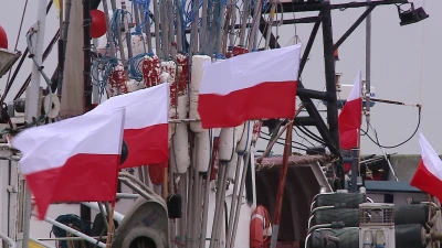 Protest rybaków w Kuźnicy