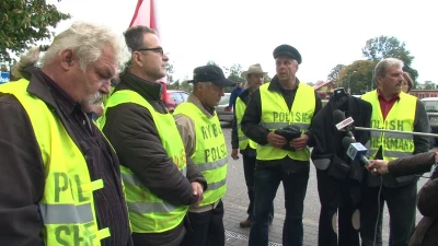 Protest rybaków w Krokowej