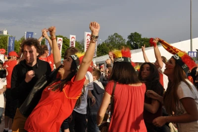 Mecz Hiszpania-Włochy. Tłumy w Fan Zone