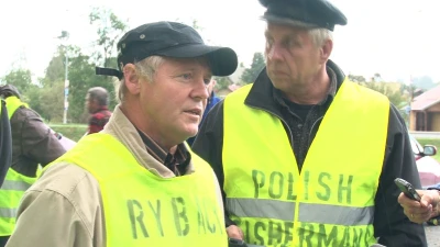 Protest rybaków w Krokowej