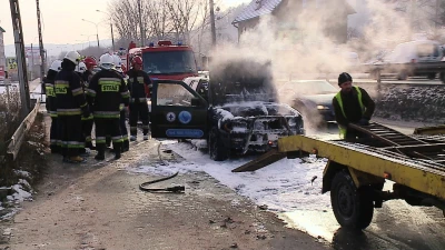 Pożar samochodu w Redzie