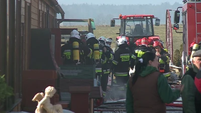 Pożar centrum ogrodniczego w Celbowie