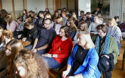 Twórcy filmu "Kamerdyner" w Muzeum PiMKP w Wejherowie, 16.11.2017, fot. Leszek Spigarski