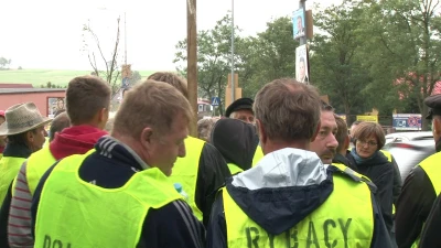 Protest rybaków w Krokowej