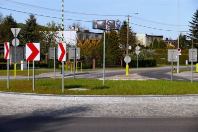 Wejherowskie rondo przed nadaniem imienia 'Gryfa Pomorskiego' - fot. Leszek Spigarski.