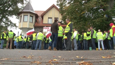 Protest rybaków w Krokowej