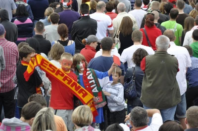 Mecz Hiszpania-Włochy. Tłumy w Fan Zone