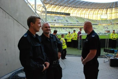 Policja pilnowała porządku na meczu Polska-Niemcy