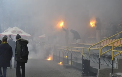 Gryf Wejherowo vs Puszcza Niepołomice fot. Leszek Spigarski