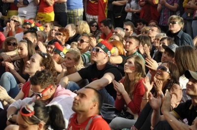 Mecz Hiszpania-Włochy. Tłumy w Fan Zone