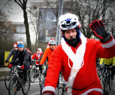 Mikołaje na rowerach w Trójmieście