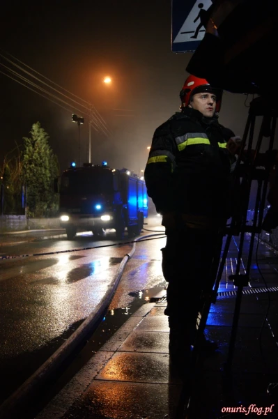 Pożar na ulicy Stefczyka w Wejherowie