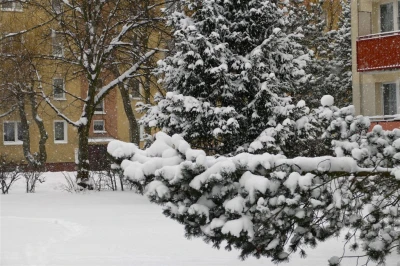 Wejherowo  - zimowa aura na osiedlowych ulicach (8.02.2017) - fot. Leszek Spigarski