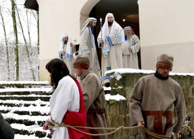 Inscenizacja Drogi Pojmania na Kalwarii Wejherowskiej