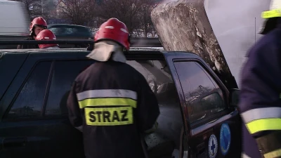Pożar samochodu w Redzie