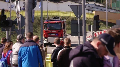 Wypadek tira i trolejbusa w Gdyni