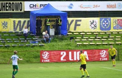 Gryf Wejherowo - Warta Poznań  0 : 1 na Wzgórzu Wolności. Fot. Leszek Spigarski.