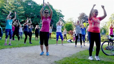 Zumba w parku. Fot. Leszek Spigarski.