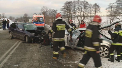 Wypadek w Gowinie - kierowca VW próbował uciec