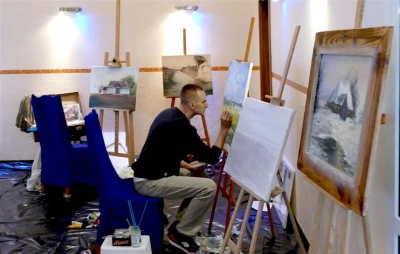 XI Powiatowo-Gminny Plener Malarski „Koloryt Kaszub” - Warzno 2017. Fot. Leszek Spigarski