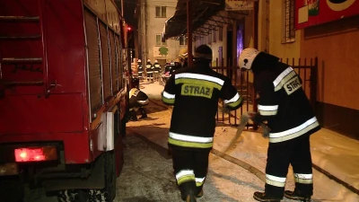 Pożar w budynku przy ul. Spółdzielców w Luzinie
