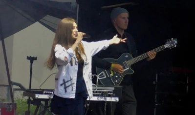 Monika Lewczuk na Światowym Zjeżdzie Kaszubów Rumia 2017 fot. Leszek Spigarski