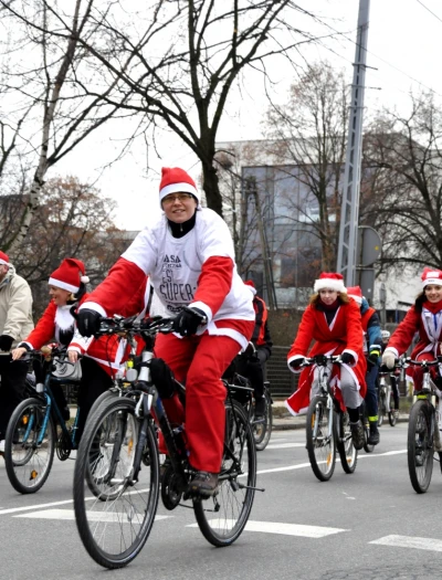 Mikołaje na rowerach w Trójmieście