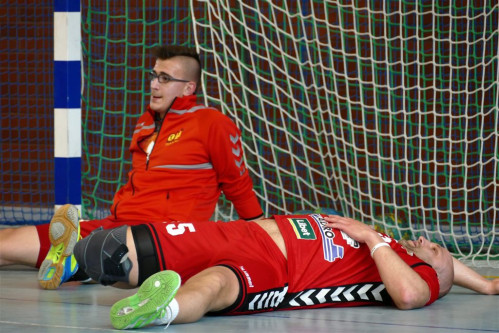 Tytani Wejherowo - rozgrzewka przed meczem -fot. Leszek Spigarski