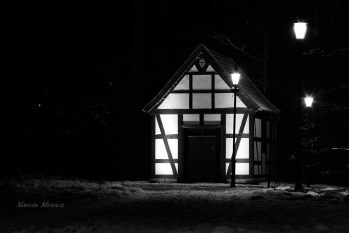 Kalwaria Wejherowska nocą