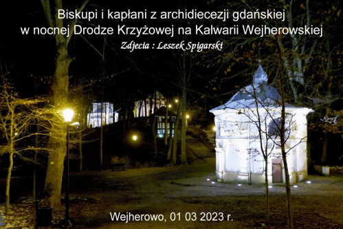 Droga krzyżowa księży na Kalwarii Wejherowskiej