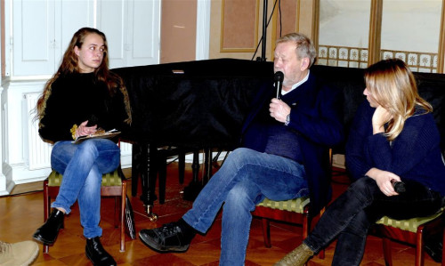 Twórcy filmu "Kamerdyner" w Muzeum PiMKP w Wejherowie, 16.11.2017, fot. Leszek Spigarski