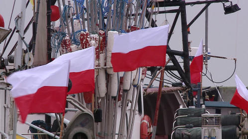Protest rybaków w Kuźnicy