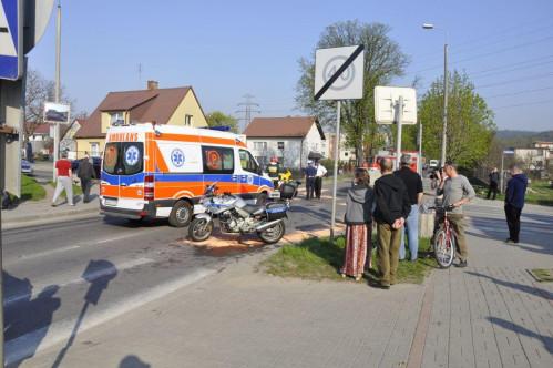 Wejherowo: Wypadek z udziałem policyjnej hondy