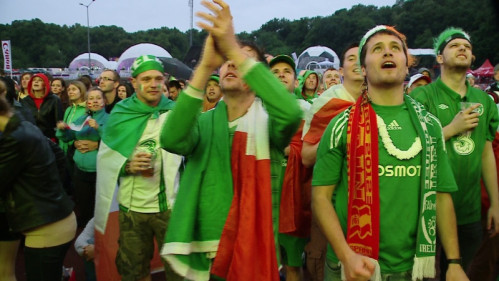 Wspólne kibicowanie Irlandczyków i Hiszpanów