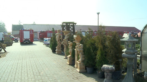 Pożar centrum ogrodniczego w Celbowie