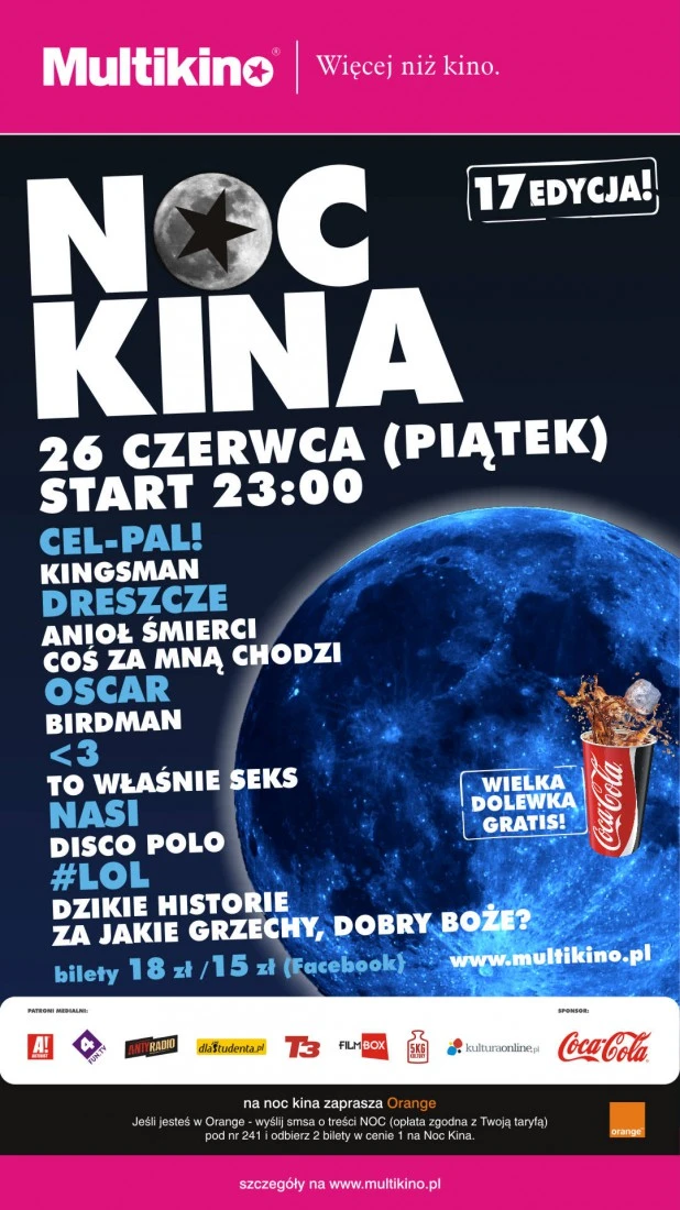 Konkurs! Wygraj bilety do Multikina na Noc Kina