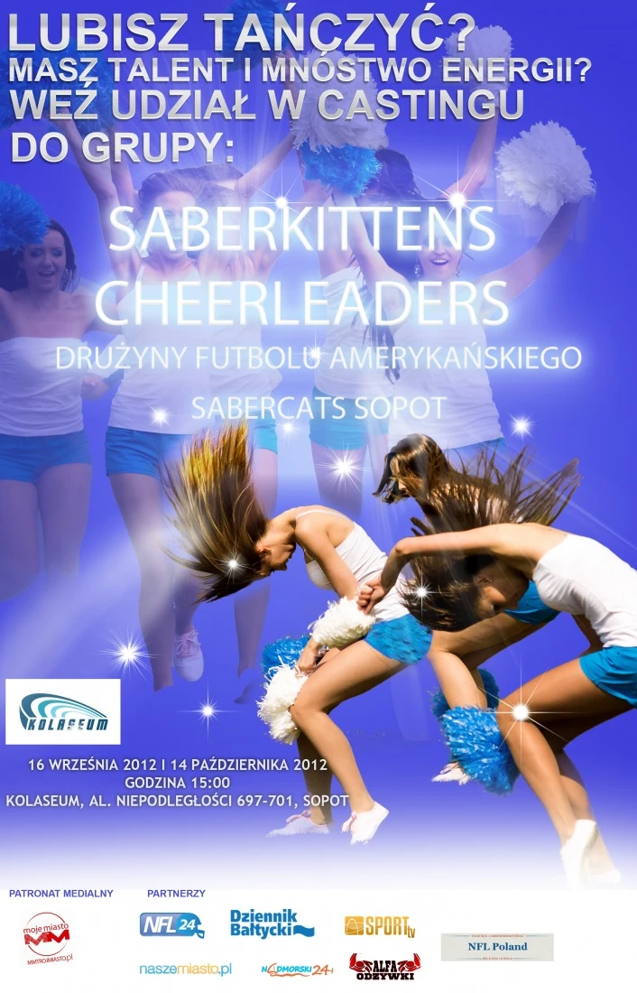 Zostań cheerleaderką futbolistów Sabercats Sopot! 