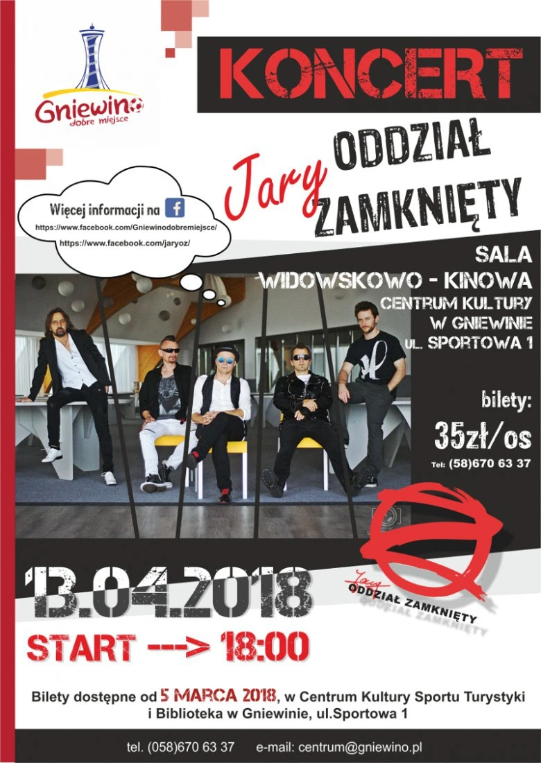 Gniewino: Koncert akustyczny Jary Oddział Zamknięty
