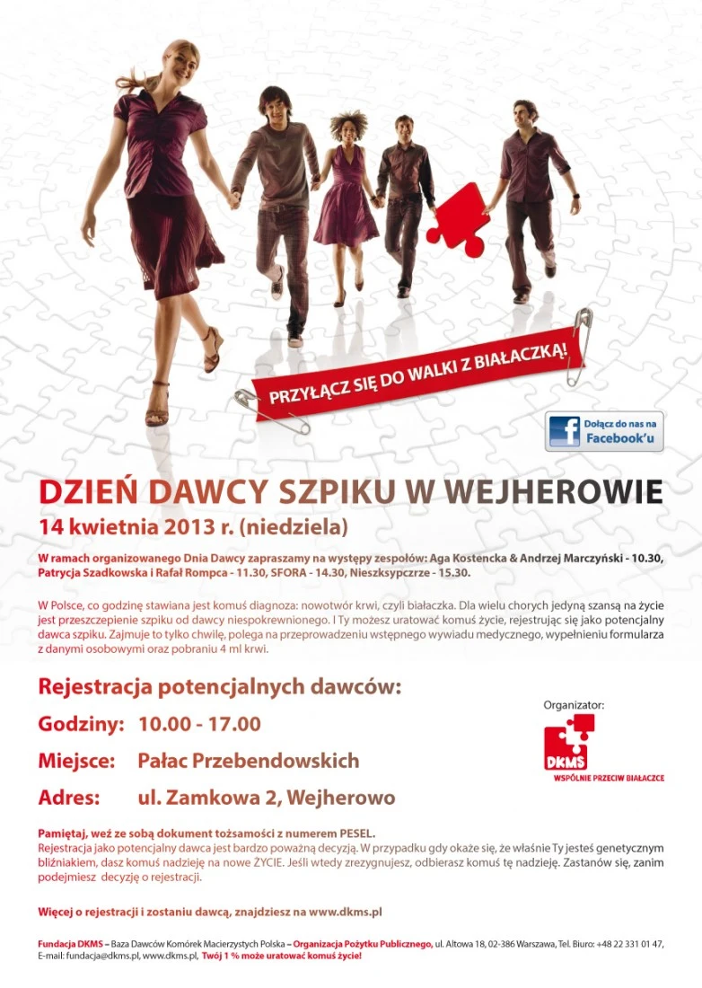 I Ty możesz uratować komuś życie. Dzień Dawcy Szpiku w Wejherowie