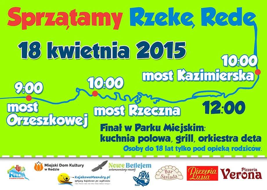 Wspólne sprzątanie rzeki Redy, a po wysiłku moc atrakcji