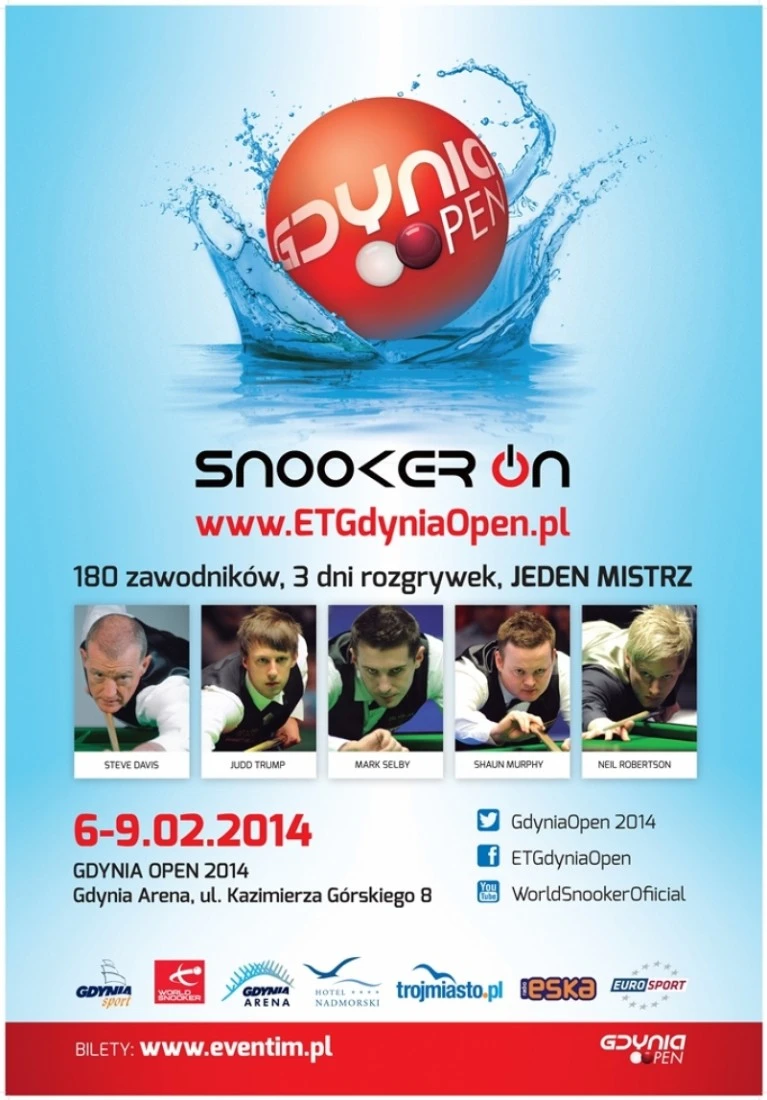 PTC Gdynia Open 2014 - snookerowe święto coraz bliżej!