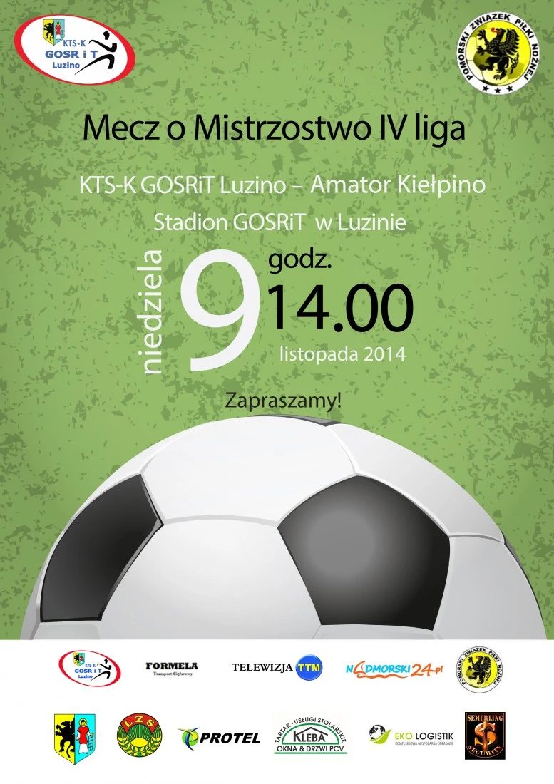 Mecz o mistrzostwo IV ligi w Luzinie
